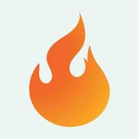 icon logo flame on earth vector