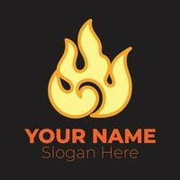 Flame logo design template illustration. vector