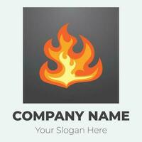 Flame logo design template illustration. vector