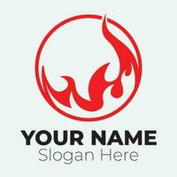 Flame logo design template illustration. vector