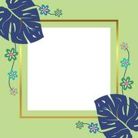 verano antecedentes de resumen formas, floral y hoja ornamento con gratis espacio para texto. modelo para bandera, póster, social medios de comunicación, web, saludo tarjeta. vector