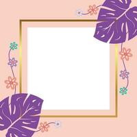 verano antecedentes de resumen formas, floral y hoja ornamento con gratis espacio para texto. modelo para bandera, póster, social medios de comunicación, web, saludo tarjeta. vector