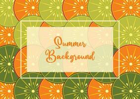 summer background, citrus fruit pattern in refreshing colors. vector illustration for banners, greeting cards, flyers, social media, web.