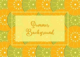 summer background, citrus fruit pattern in refreshing colors. vector illustration for banners, greeting cards, flyers, social media, web.