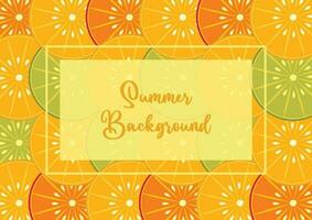 summer background, citrus fruit pattern in refreshing colors. vector illustration for banners, greeting cards, flyers, social media, web.