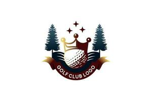 Creative vintage golf symbol logo illustration design vector
