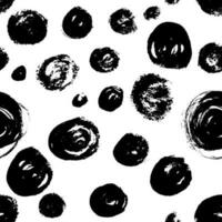 Dry Brush Ink Paint Seamless Vector Abstract Pattern