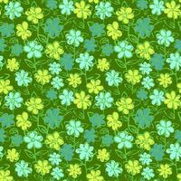 Green Dry Brush Flower Seamless Pattern vector