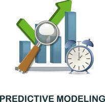 Predictive Modeling icon. 3d illustration from data science collection. Creative Predictive Modeling 3d icon for web design, templates, infographics and more vector