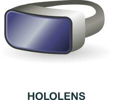 hololentes icono. 3d ilustración desde futuro tecnología recopilación. creativo hololentes 3d icono para web diseño, plantillas, infografia y más vector