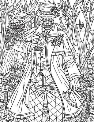 Spectral Serenity: 50 Halloween Adult Coloring Pages