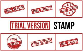 Trial Version Rubber Stamp Set Vector