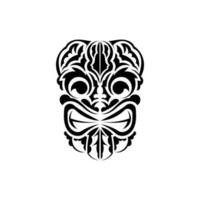 Tribal mask. Traditional totem symbol. Simple style. Vector illustration isolated on white background.