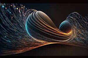 Illusion or dream, innovation or exploration, technology or sci fi. Physics quantum fluctuations 8k octane rendered ultra realistic. Digital art banner for game or movie photo