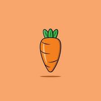 an orange carrot vector in cartoon style