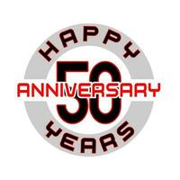 50 year anniversary vector icon, 50th anniversary Or anniversary logo label. vector illustration.