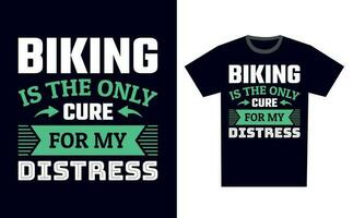 Biking T Shirt Design Template Vector