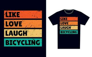 Bicycling T Shirt Design Template Vector