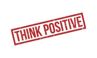 Think Positive Rubber Stamp Seal Vector