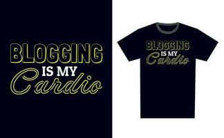 blogging t camisa diseño modelo vector