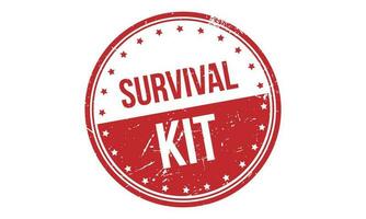 Survival Kit Rubber Stamp Seal Vector