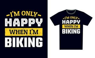 Biking T Shirt Design Template Vector