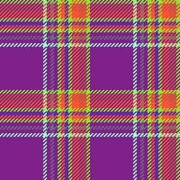 Check plaid textile. Fabric seamless vector. Background texture pattern tartan. vector