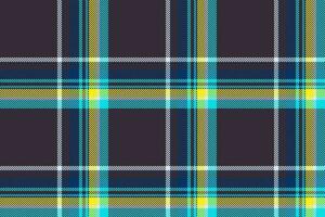 Plaid background, check seamless pattern in blue. Vector fabric texture for textile print, wrapping paper, gift card or wallpaper.