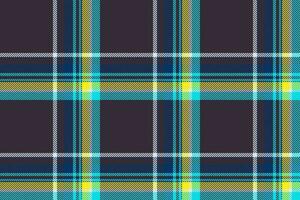 Plaid background, check seamless pattern in blue. Vector fabric texture for textile print, wrapping paper, gift card or wallpaper.