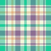 Plaid check pattern. Seamless fabric texture. Tartan textile print. vector