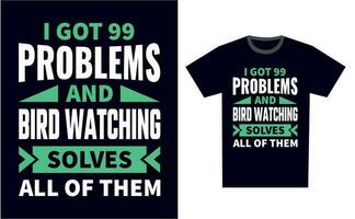 Bird Watching T Shirt Design Template Vector