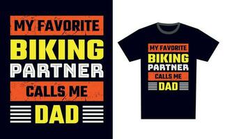 Biking T Shirt Design Template Vector