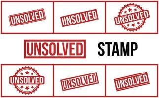 Unsolved Rubber Stamp Set Vector