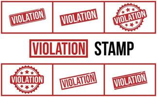 Violation Rubber Stamp Set Vector