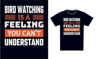 Bird Watching T Shirt Design Template Vector
