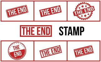 The End Rubber Stamp Set Vector