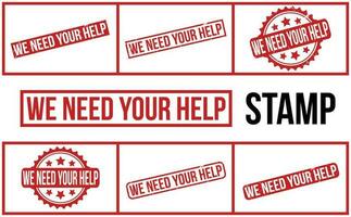 We Need Your Help Rubber Stamp Set Vector