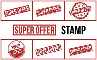 Super Offer Rubber Stamp Set Vector