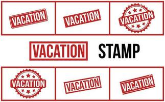 Vacation Rubber Stamp Set Vector