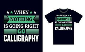 Calligraphy T Shirt Design Template Vector