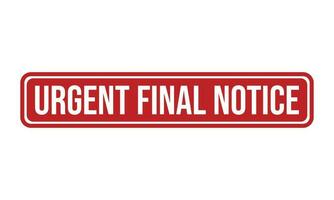 Urgent Final Notice Rubber Stamp Seal Vector