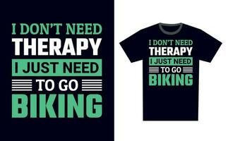 Biking T Shirt Design Template Vector