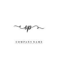 OP Initial beauty floral logo template vector