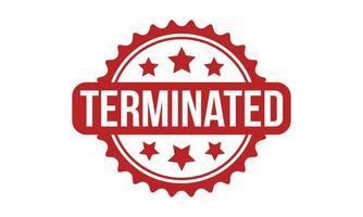 Terminated Rubber Stamp Seal Vector