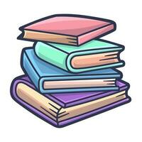Free Vector colorful books, tools for everyday life