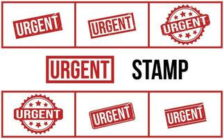 Urgent Rubber Stamp Set Vector