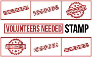 Volunteers Needed rubber grunge stamp set vector