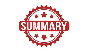 Summary Rubber Stamp Seal Vector