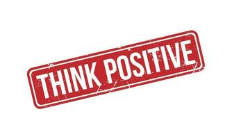 Think Positive Rubber Stamp Seal Vector