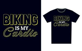 Biking T Shirt Design Template Vector